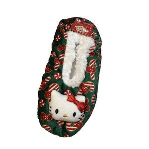 hello kitty womens fuzzy babba slipper socks with grippers size 7-9.5
